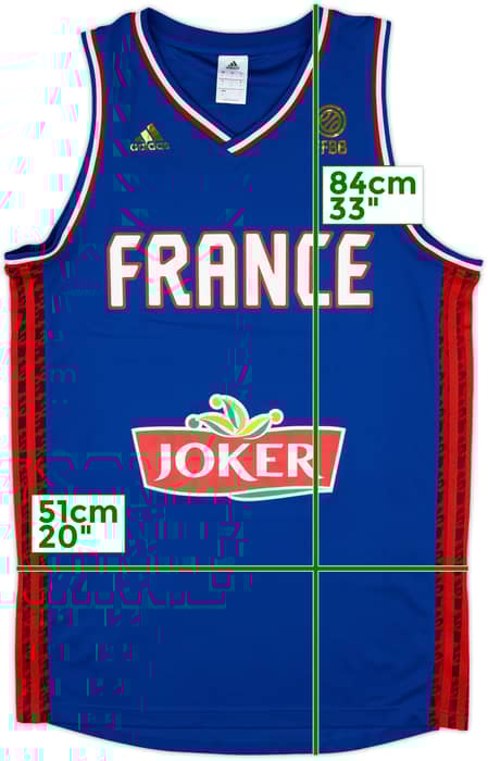 2016-17 France National Basketball adidas Home Jersey - 9/10 - (L)