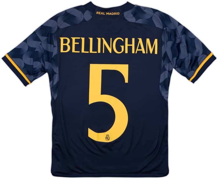 2023-24 Real Madrid Away Shirt Bellingham #5 - 7/10 - (M.Boys)