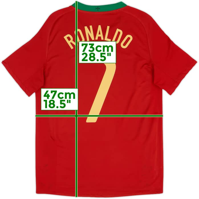 2008-10 Portugal Home Shirt Ronaldo #7 - 6/10 - (S)
