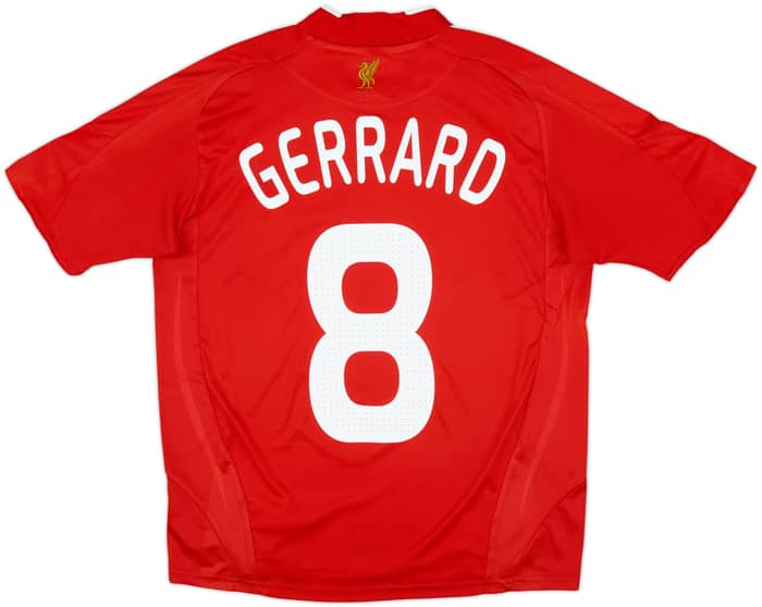 2008-10 Liverpool Camiseta de Local Gerrard #8 - 7/10 - (L.Boys)