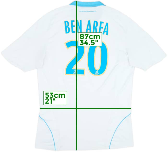 2008-09 Olympique Marseille Home Shirt Ben Arfa #20 - 5/10 - (XL)
