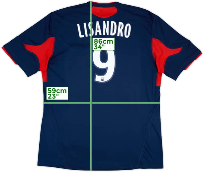 2010-11 Lyon Third Shirt Lisandro #9 - 6/10 - (XL)