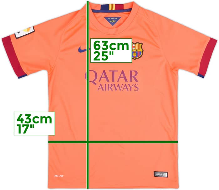 2014-15 Barcelona Away Shirt - 10/10 - (L.Boys)