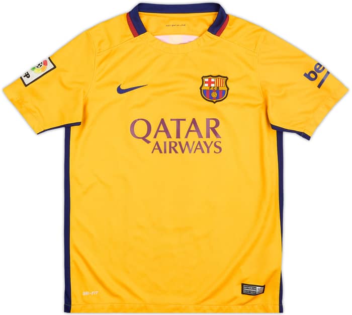 2015-16 Barcelona Away Shirt - 6/10 - (L.Boys)