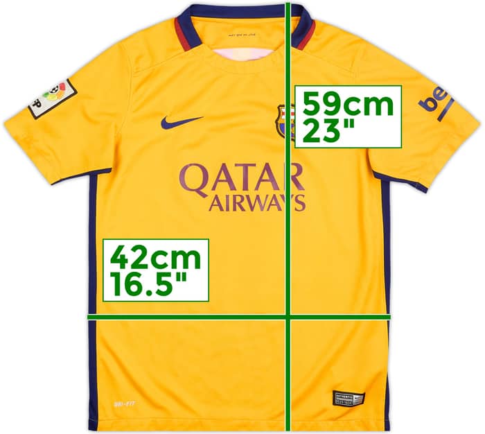 2015-16 Barcelona Away Shirt - 6/10 - (L.Boys)