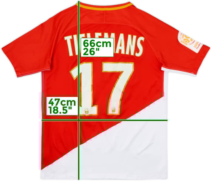 2017-18 Monaco Home Shirt Tielemans #17 - 6/10 - (XL.Boys)