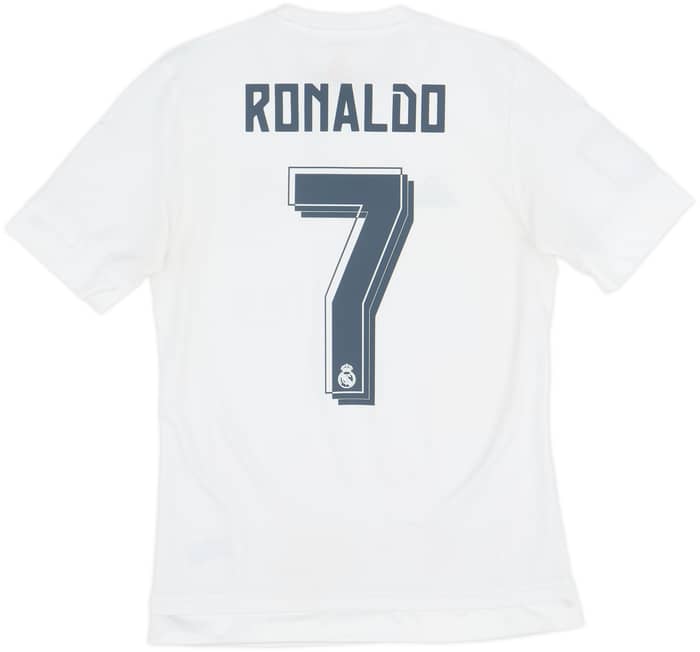 2015-16 Real Madrid Home Shirt Ronaldo #7 - 8/10 - (XL.Boys)