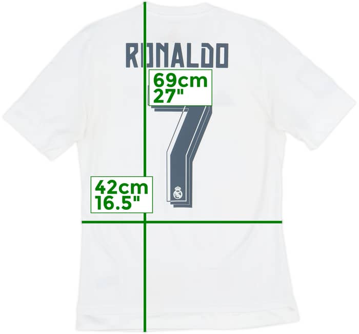 2015-16 Real Madrid Home Shirt Ronaldo #7 - 8/10 - (XL.Boys)