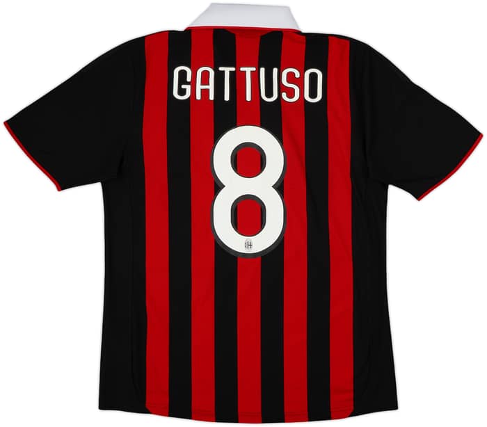 2009-10 AC Milan Home Shirt Gattuso #8 - 7/10 - (M)