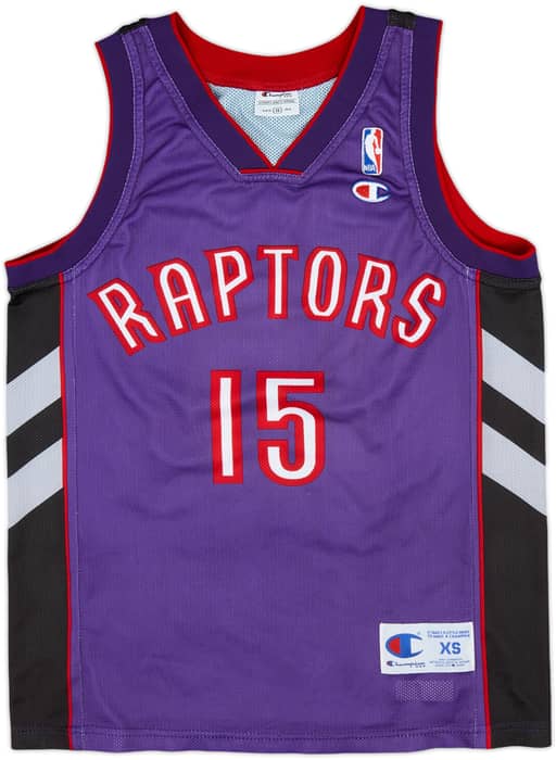 1999-03 Toronto Raptors Carter #15 Champion Away Jersey - 9/10 - (XS)