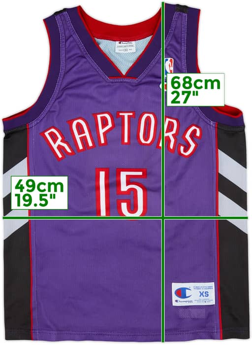 1999-03 Toronto Raptors Carter #15 Champion Away Jersey - 9/10 - (XS)