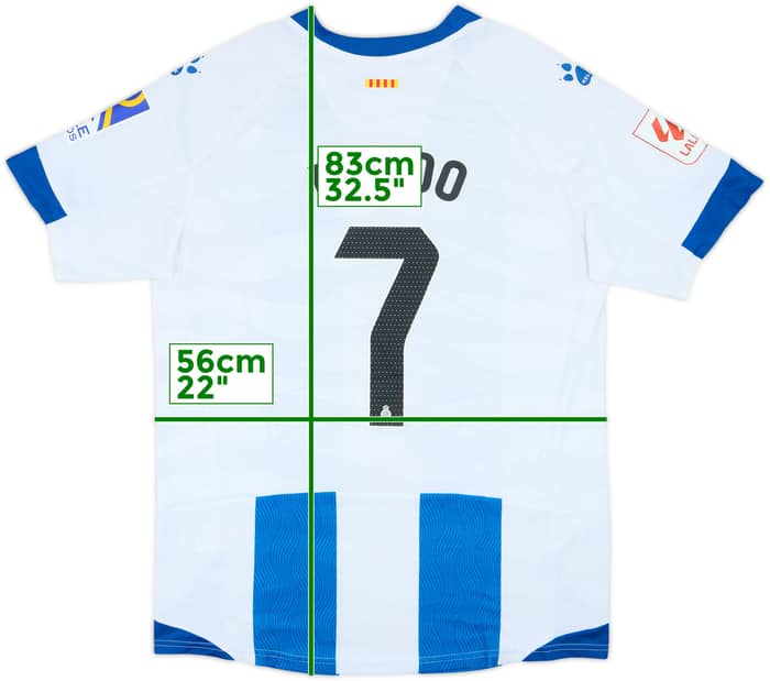 2023-24 Espanyol Home Shirt Puado #7 - 7/10 - (XXL)