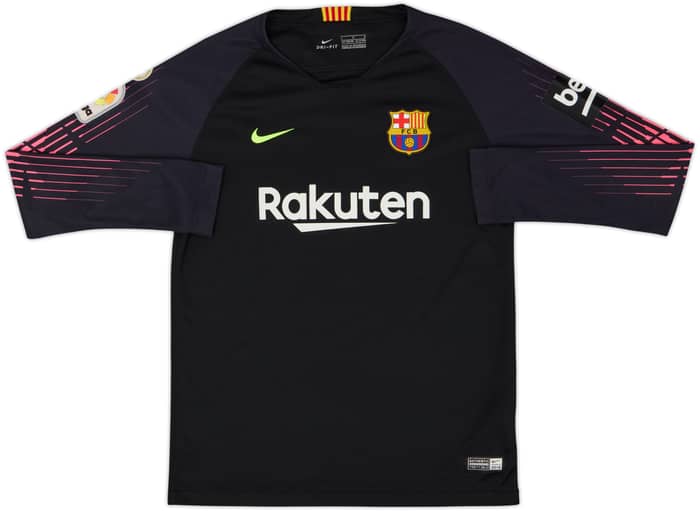 2018-19 Barcelona GK Shirt - 8/10 - (L.Boys)