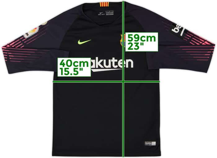 2018-19 Barcelona GK Shirt - 8/10 - (L.Boys)