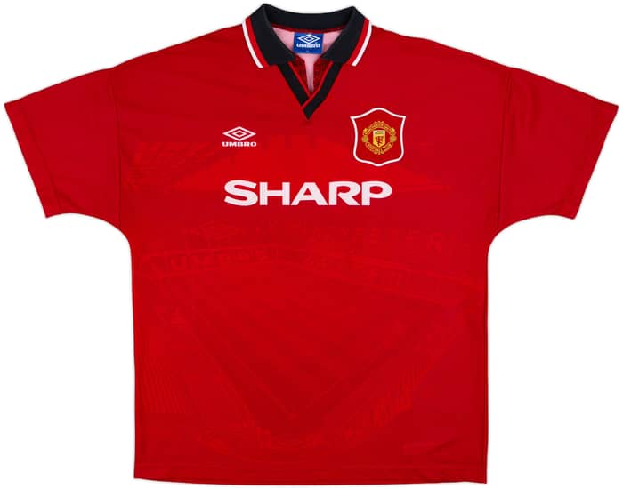 1994-96 Manchester United Home Shirt Beckham #24 - 9/10 - (XL)