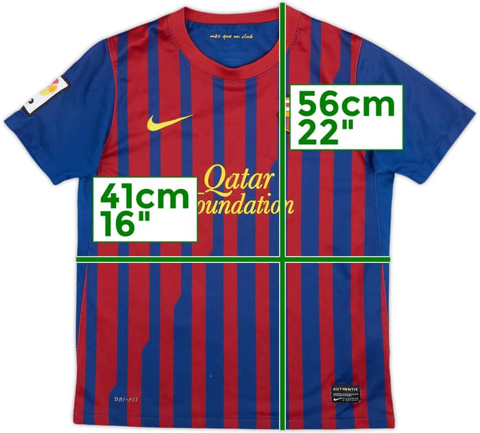 2011-12 Barcelona Home Shirt - 6/10 - (M.Boys)