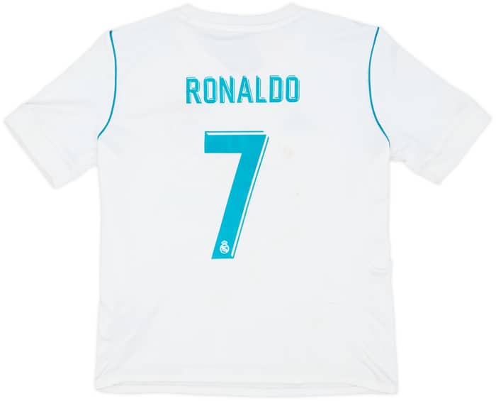 2017-18 Real Madrid Home Shirt Ronaldo #7 - 5/10 - (S.Boys)