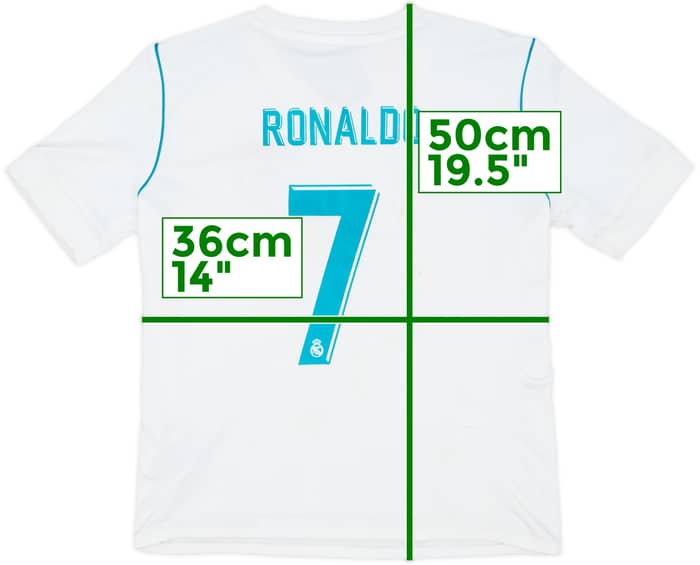 2017-18 Real Madrid Home Shirt Ronaldo #7 - 5/10 - (S.Boys)