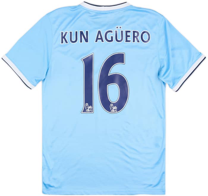2013-14 Manchester City Camiseta Local Kun Aguero #16 - 7/10 - (S)