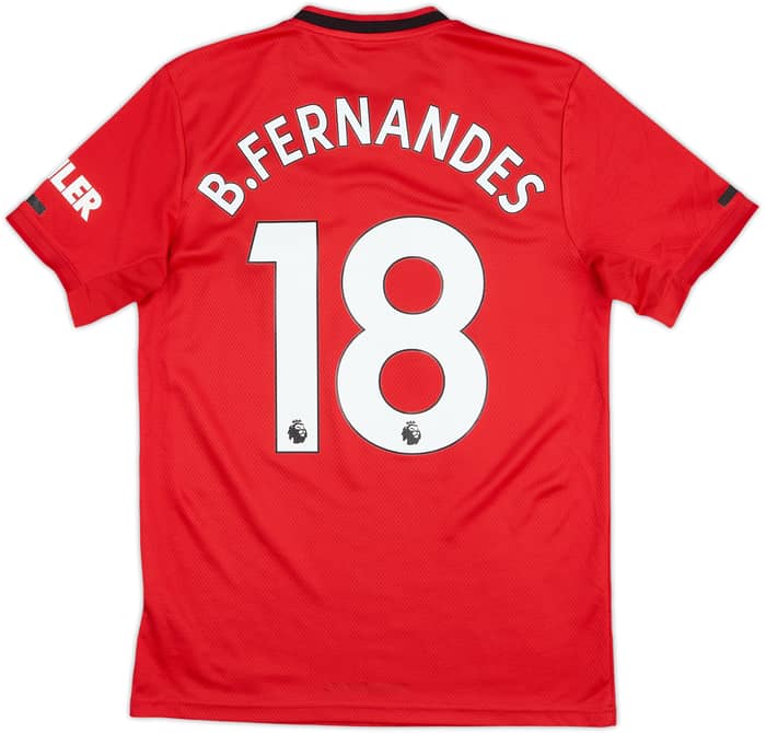 2019-20 Manchester United Home Shirt B.Fernandes #18 - 6/10 - (S)