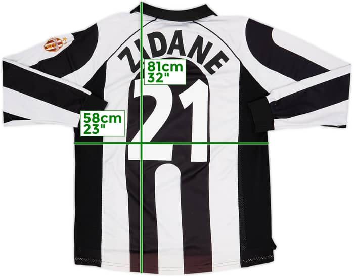1997-98 Juventus Centenary Home L/S Shirt Zidane #21 - 5/10 - (XL)