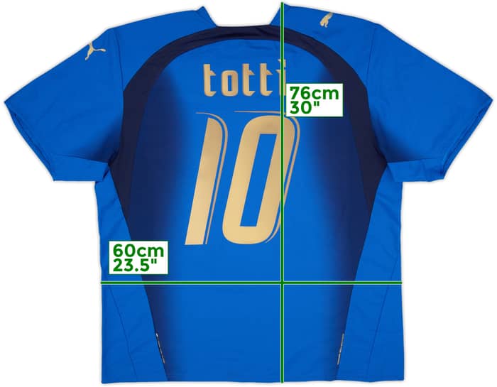 2006 Italy Home Shirt Totti #10 - 8/10 - (XL)