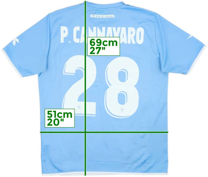 2006-07 Napoli Basic Home Shirt P.Cannavaro #28 - 5/10 - (M)