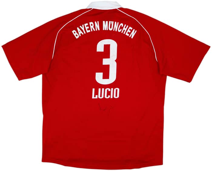2005-06 Bayern Munich Signed Home Shirt Lucio #3 - 5/10 - (XL)