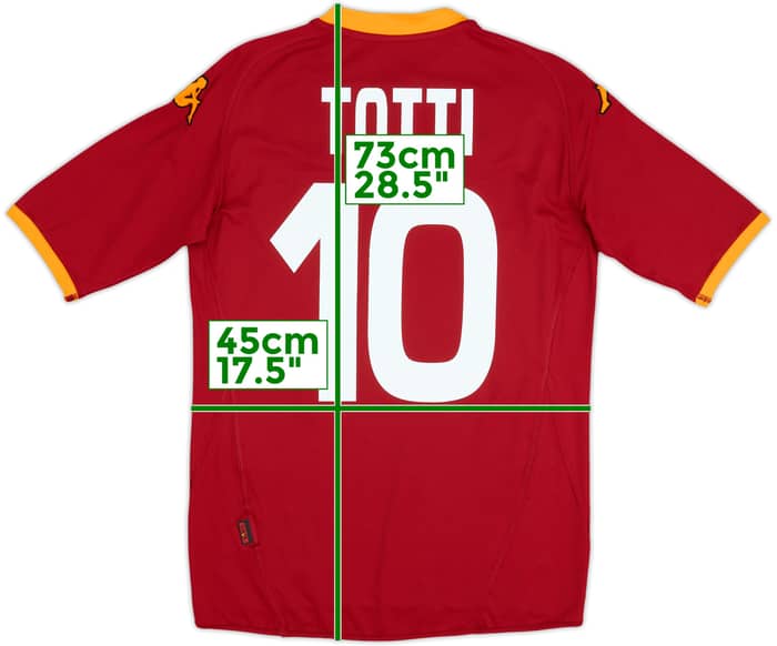 2007-08 Roma Home Shirt Totti #10 - 7/10 - (L)