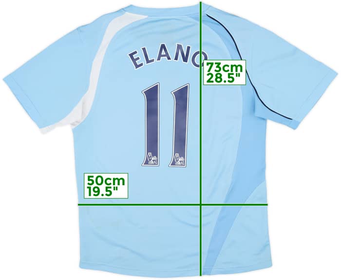 2008-09 Manchester City Home Shirt Elano #11 - 6/10 - (L)