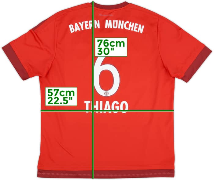 2015-16 Bayern Munich Home Shirt Thiago #6 - 9/10 - (XL)