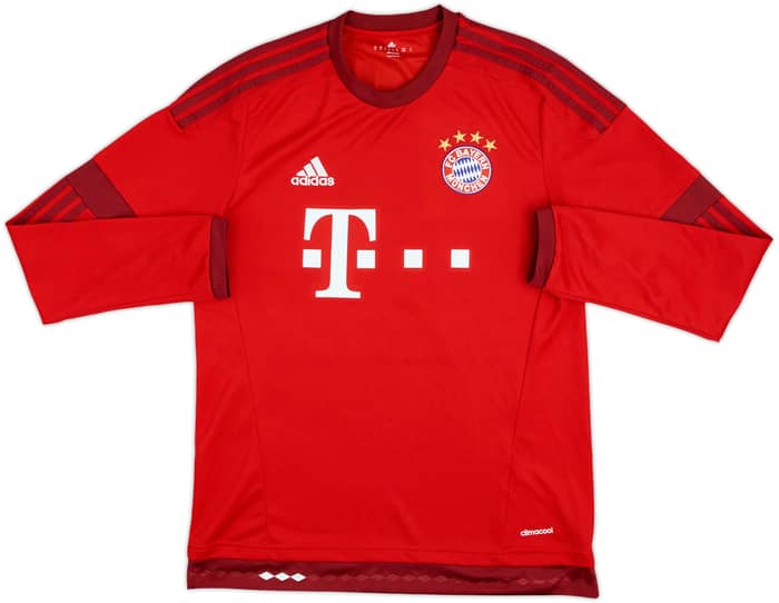 2015-16 Bayern Munich Home L/S Shirt Lewandowski #9 - 6/10 - (M)
