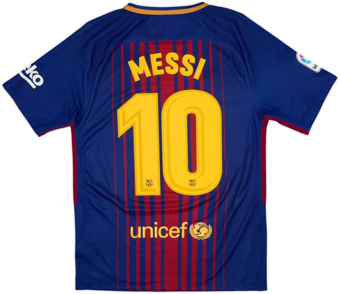 2017-18 Barcelona Local Camiseta Messi #10 - 9/10 - (S)