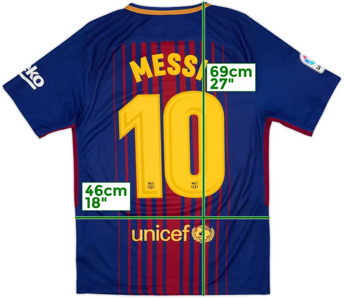 2017-18 Barcelona Local Camiseta Messi #10 - 9/10 - (S)