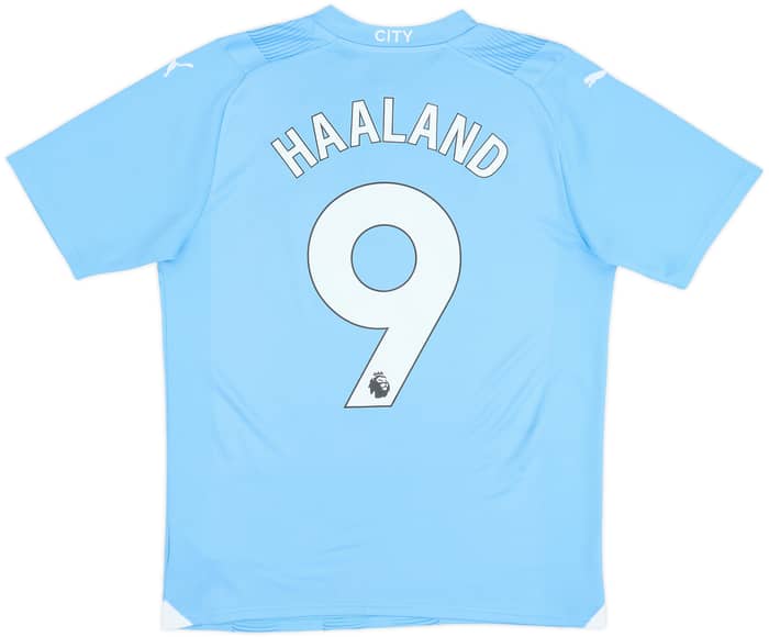 2023-24 Manchester City Home Shirt Haaland #9 - 10/10 - (M)