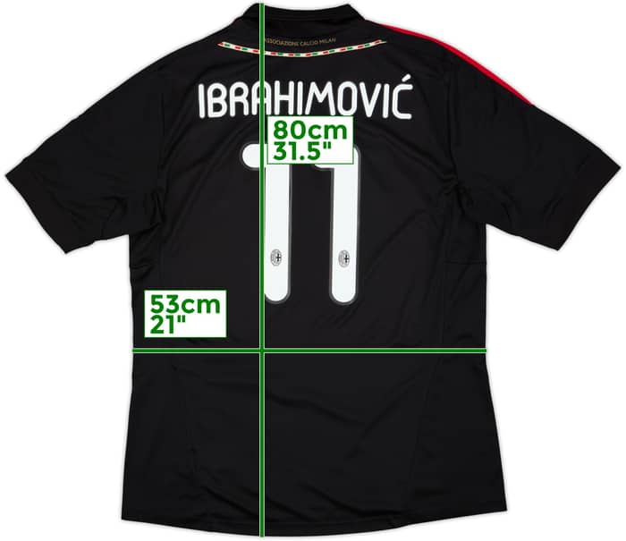 2011-12 AC Milan Third Shirt Ibrahimovic #11 - 8/10 - (XL)