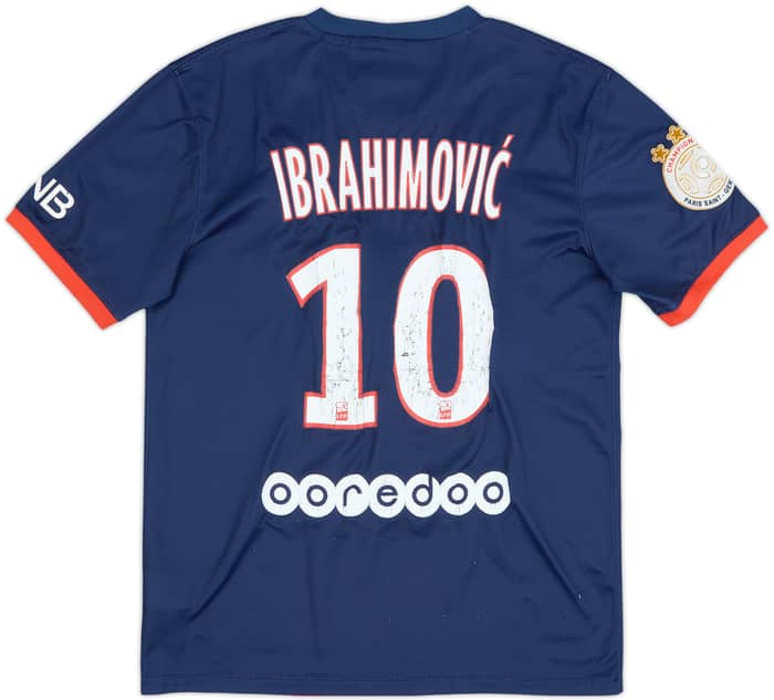 2013-14 Paris Saint-Germain Home Shirt Ibrahimovic #10 - 5/10 - (M)