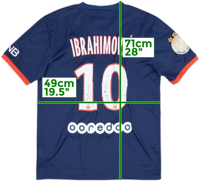 2013-14 Paris Saint-Germain Home Shirt Ibrahimovic #10 - 5/10 - (M)