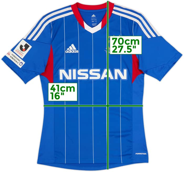 2013 Yokohama Marinos Authentic Home Shirt - 7/10 - (S)