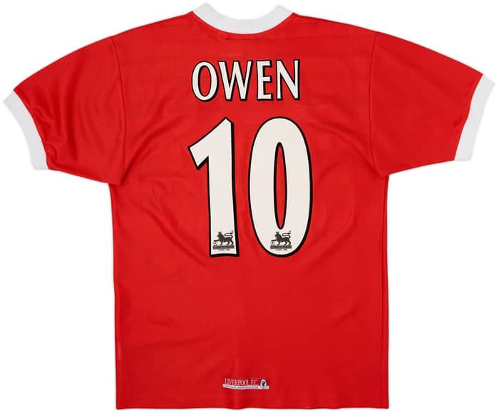 1998-00 Liverpool Home Shirt Owen #10 - 6/10 - (M)