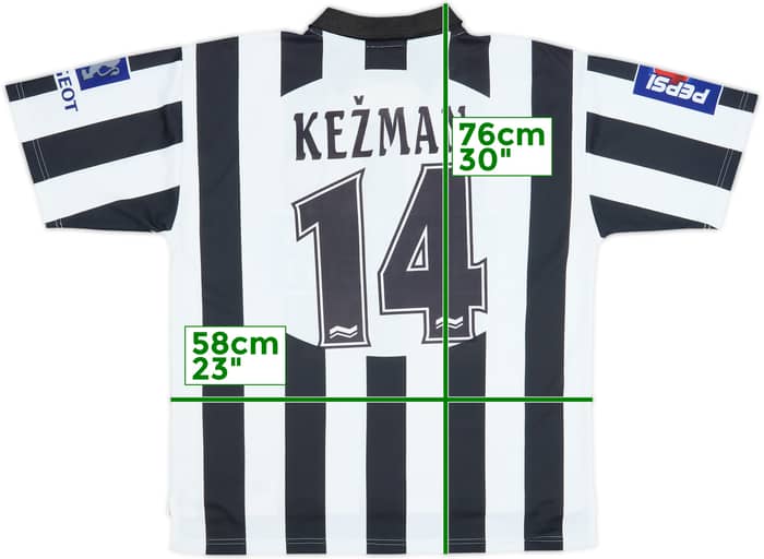 Camiseta de local del Partizan Belgrade 2001-02 Kezman #14 - 6/10 - (L)