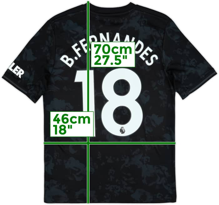 2019-20 Manchester United Third Shirt B.Fernandes #18 - 9/10 - (XL.Boys)