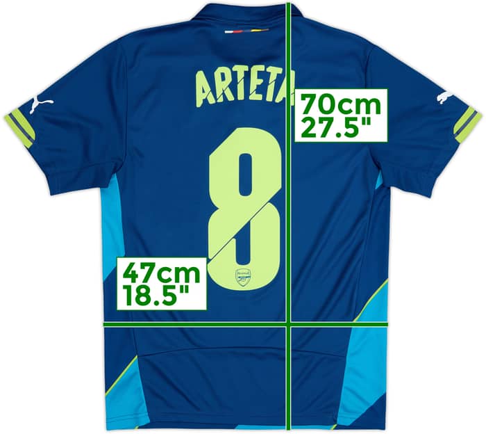 2014-15 Arsenal Third Shirt Arteta #8 - 7/10 - (S)