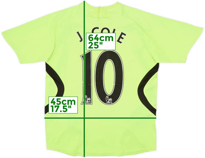 Camiseta de visitante del Chelsea 2007-08 J. Cole #10 - 6/10 - (Niños L)