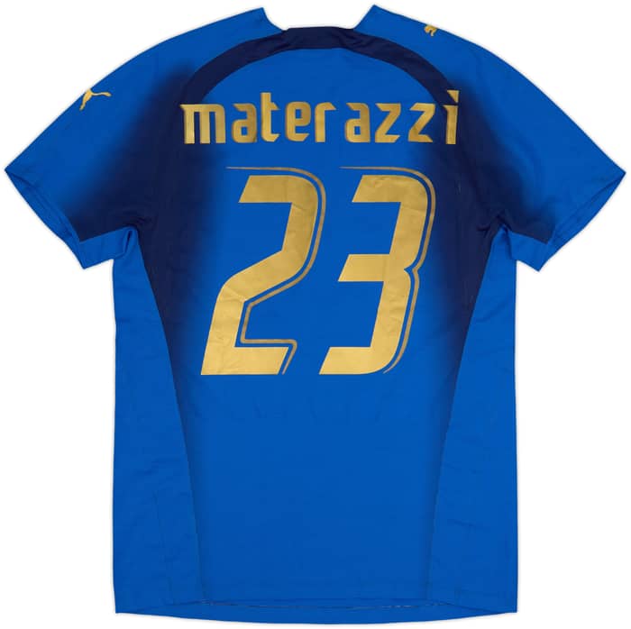 Camiseta de local versión jugador de Italia 2006 Materazzi #23 - 9/10 - (L)