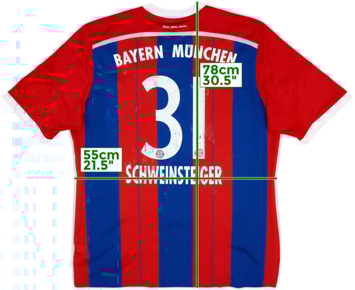 2014-15 Bayern Munich Home Shirt Schweinsteiger #31 - 4/10 - (XL)