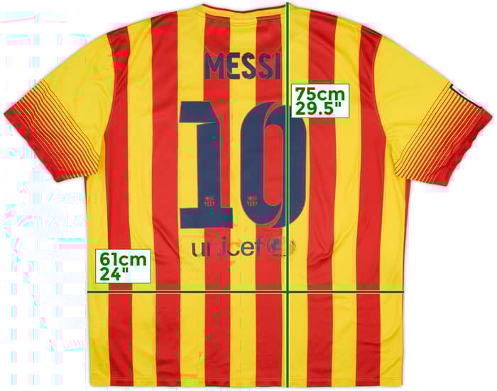 2013-15 Barcelona Camiseta Visitante Messi #10 - 5/10 - (XXL)