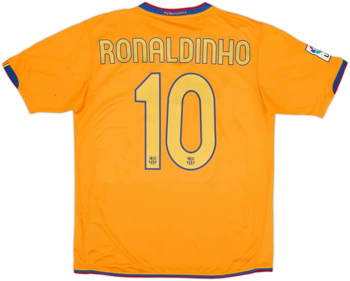2006-08 Barcelona Away Shirt Ronaldinho #10 - 6/10 - (M)