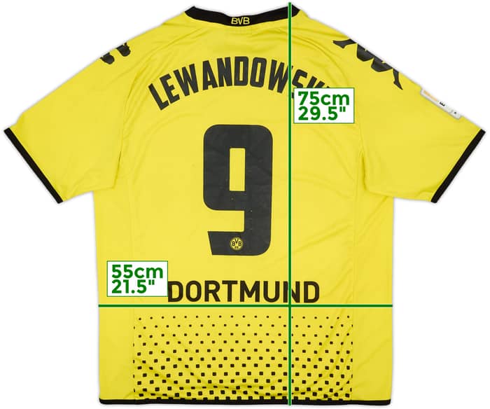2011-12 Borussia Dortmund Home Shirt Lewandowski #9 - 5/10 - (XL)