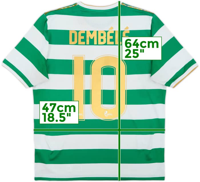 2017-18 Celtic 'Lisbon Lions 50th Anniversary' Home Shirt Dembele #10 - 5/10 - (XL.Boys)